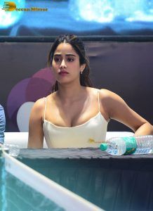 actress janhvi kapoor gorgeous in a white dress at pickleball tournament