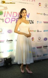 actress janhvi kapoor gorgeous in a white dress at pickleball tournament