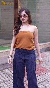 actress Jannat Zubair cute and sexy in a orange top