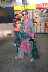 jasmin bhasin pretty in a salwar kameez at the airport