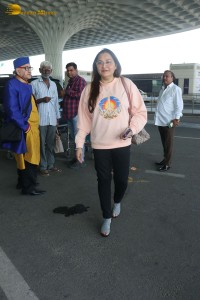 veteran Indian actress jaya prada seen at mumbai airport
