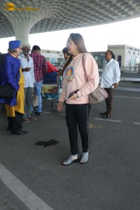 veteran Indian actress jaya prada seen at mumbai airport