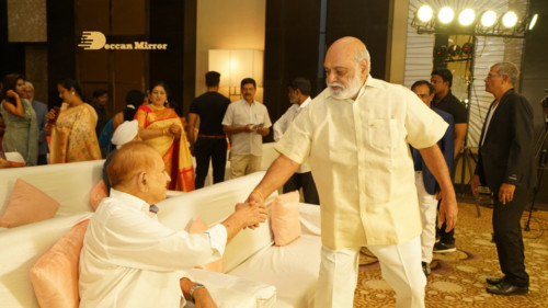 Telugu Actress Jayasudha's son's wedding reception attended by numerous celebrities