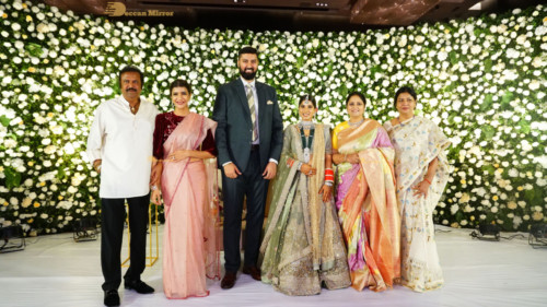 Telugu Actress Jayasudha's son's wedding reception attended by numerous celebrities