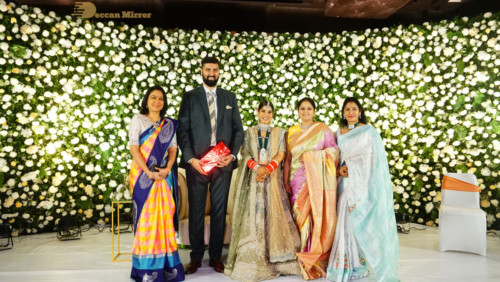 Telugu Actress Jayasudha's son's wedding reception attended by numerous celebrities