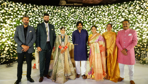 Telugu Actress Jayasudha's son's wedding reception attended by numerous celebrities