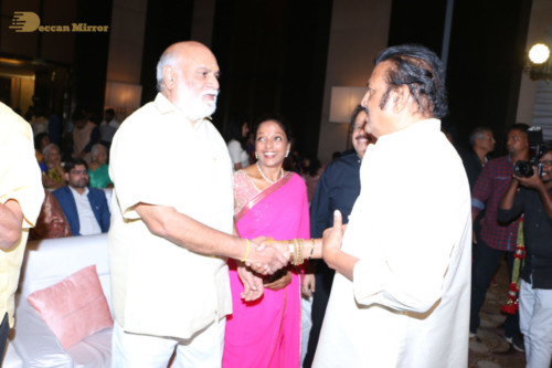 Telugu Actress Jayasudha's son's wedding reception attended by numerous celebrities