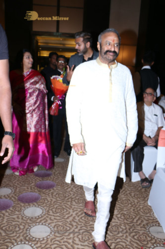 Telugu Actress Jayasudha's son's wedding reception attended by numerous celebrities