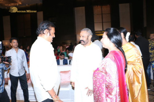 Telugu Actress Jayasudha's son's wedding reception attended by numerous celebrities