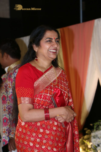 Telugu Actress Jayasudha's son's wedding reception attended by numerous celebrities