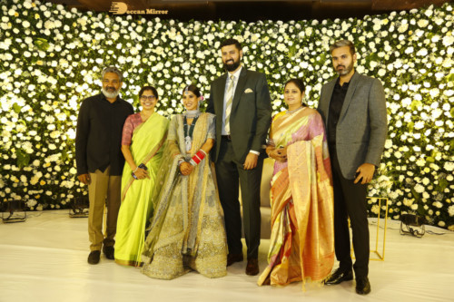Telugu Actress Jayasudha's son's wedding reception attended by numerous celebrities