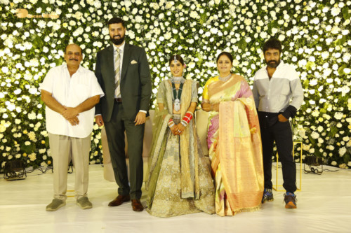 Telugu Actress Jayasudha's son's wedding reception attended by numerous celebrities
