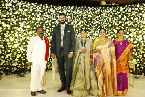 Telugu Actress Jayasudha's son's wedding reception attended by numerous celebrities