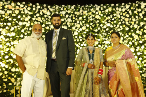 Telugu Actress Jayasudha's son's wedding reception attended by numerous celebrities