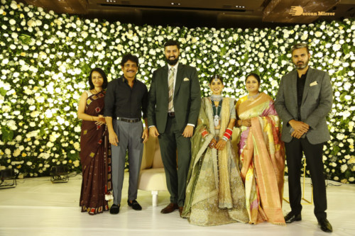 Telugu Actress Jayasudha's son's wedding reception attended by numerous celebrities