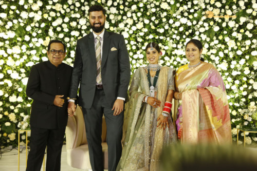 Telugu Actress Jayasudha's son's wedding reception attended by numerous celebrities