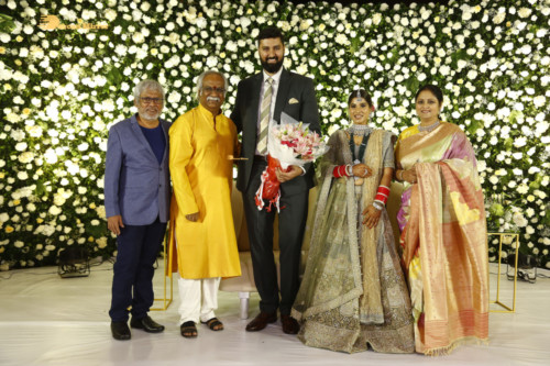 Telugu Actress Jayasudha's son's wedding reception attended by numerous celebrities