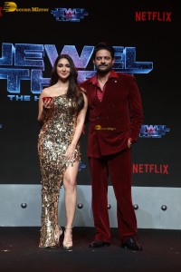 Jewel Thief The Heist Begins Trailer Launch attended by Saif Ali Khan, Nikita Dutta, and Jaideep Ahlawat