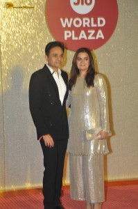 Jio World Plaza Launch attended by Shruti Haasan, Deepika Padukone, Rashmika Mandanna, Hansika Motwani, Janhvi Kapoor, Sara Ali Khan, Sonam Kapoor, Madhuri Dixit, and others.