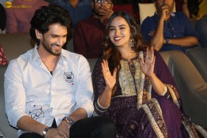 Joruga Husharuga Pre-Release Function attended by Viraj Ashwin and Pujita Ponnada