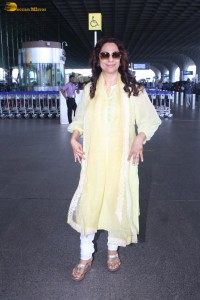 Bollywood Actress Juhi Chawla was spotted at the Mumbai Airport on Sep 16, 2023