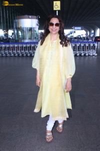 Bollywood Actress Juhi Chawla was spotted at the Mumbai Airport on Sep 16, 2023