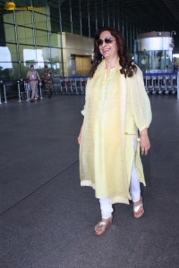 Bollywood Actress Juhi Chawla was spotted at the Mumbai Airport on Sep 16, 2023