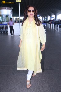 Bollywood Actress Juhi Chawla was spotted at the Mumbai Airport on Sep 16, 2023