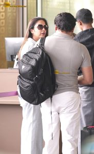 Actor couple Suriya and Jyothika spotted at Mumbai airport