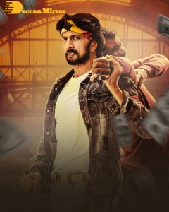 Stills from the movie K3 Kotikokkadu starring Sudeep and Madonna Sebastian