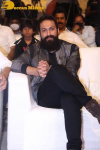 Yash and Srinidhi Shetty attend the pre-release function of the movie KGF Chapter 2