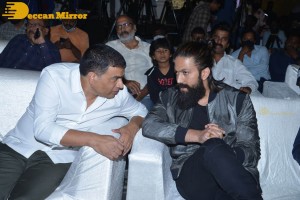Yash and Srinidhi Shetty attend the pre-release function of the movie KGF Chapter 2