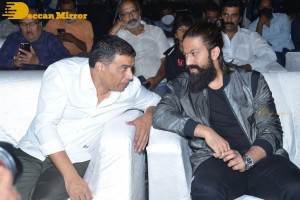 Yash and Srinidhi Shetty attend the pre-release function of the movie KGF Chapter 2