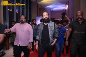 Yash and Srinidhi Shetty attend the pre-release function of the movie KGF Chapter 2