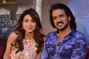 Kabzaa Pre-Release Press Meet attended by Upendra and Shriya Saran