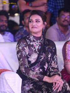 actress Kajal Aggarwal gorgeous in a black saree at a movie function