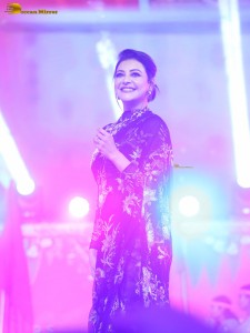 actress Kajal Aggarwal gorgeous in a black saree at a movie function