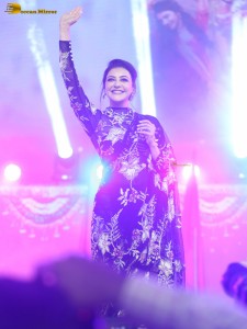 actress Kajal Aggarwal gorgeous in a black saree at a movie function