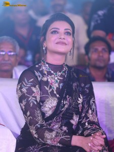 actress Kajal Aggarwal gorgeous in a black saree at a movie function