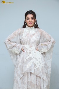 actress Kajal Aggarwal beautiful in a white dress