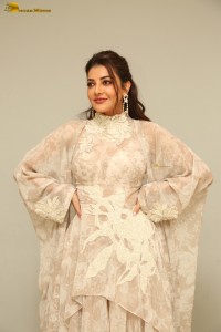 actress Kajal Aggarwal beautiful in a white dress