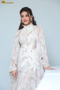 actress Kajal Aggarwal beautiful in a white dress