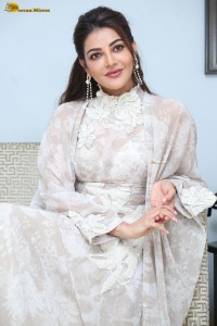 actress Kajal Aggarwal beautiful in a white dress