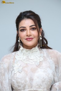 actress Kajal Aggarwal beautiful in a white dress