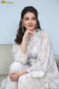 actress Kajal Aggarwal beautiful in a white dress