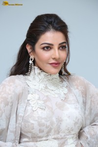 actress Kajal Aggarwal beautiful in a white dress