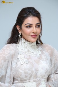 actress Kajal Aggarwal beautiful in a white dress