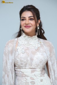 actress Kajal Aggarwal beautiful in a white dress