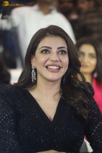 actress kajal aggarwal beautiful in a black dress at a movie function