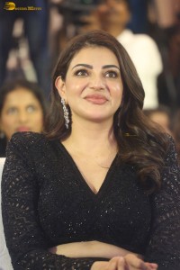 actress kajal aggarwal beautiful in a black dress at a movie function